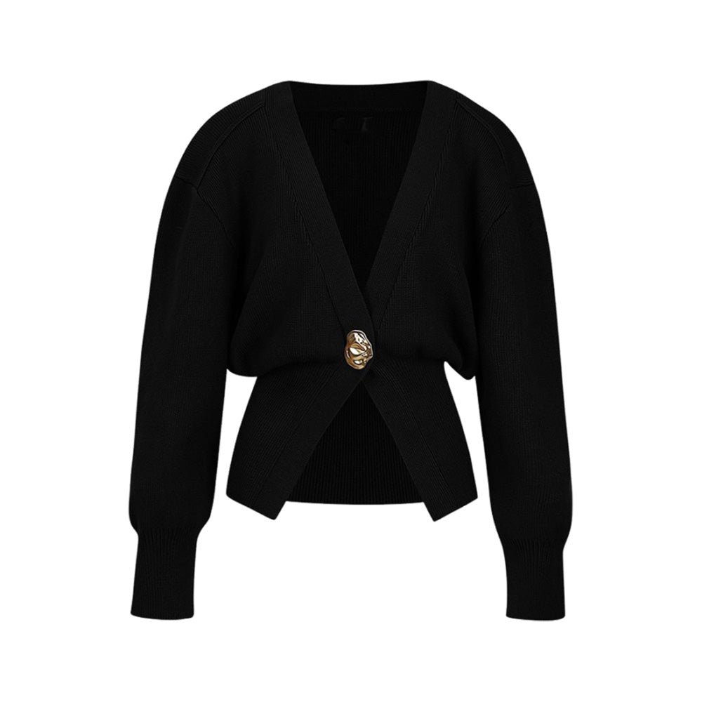 Elegante Strickjacke mit außergewöhnlichem Knopf