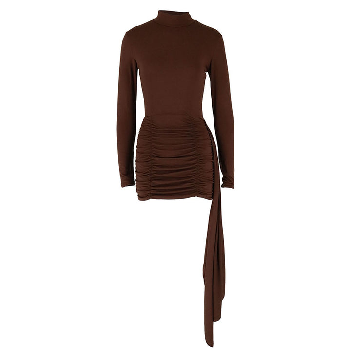 Asymmetrisches Bodycon-Kleid mit Drapierung