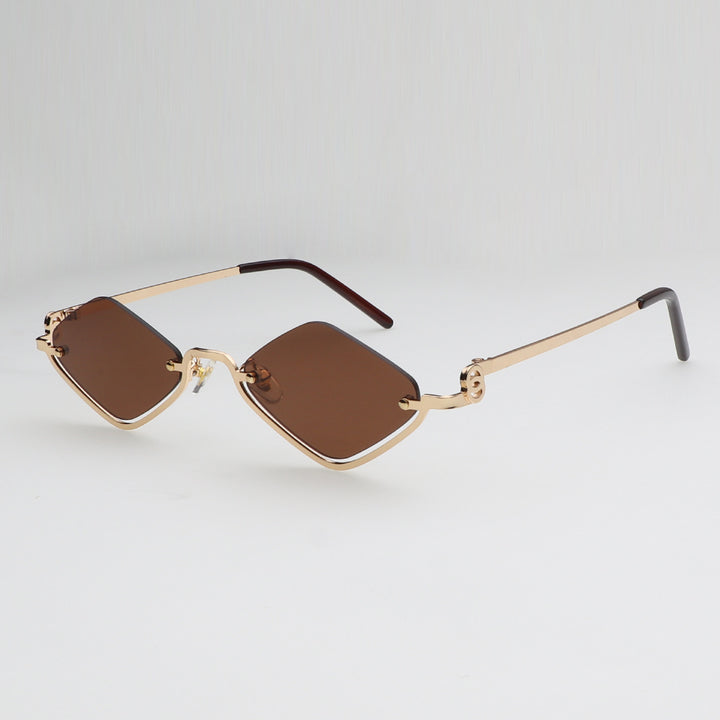 Vintage Sonnenbrille Damen | Kleine Polygon-Sonnenbrille