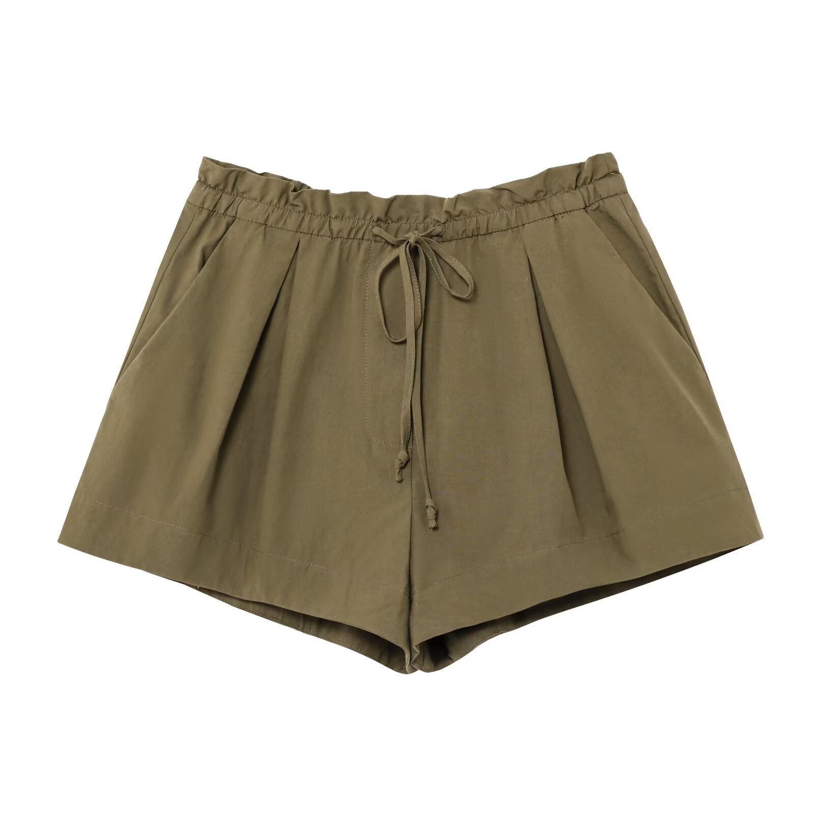Zweiteiliges Set Damen | Kurze Jacke & Shorts in Khaki