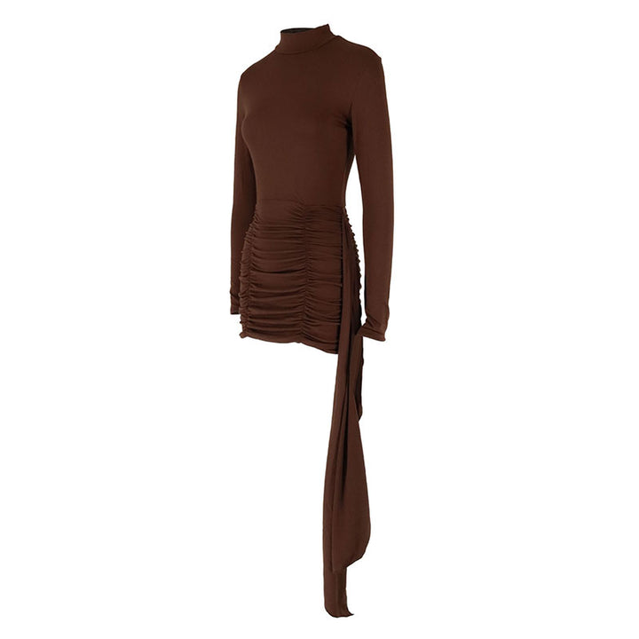Asymmetrisches Bodycon-Kleid mit Drapierung