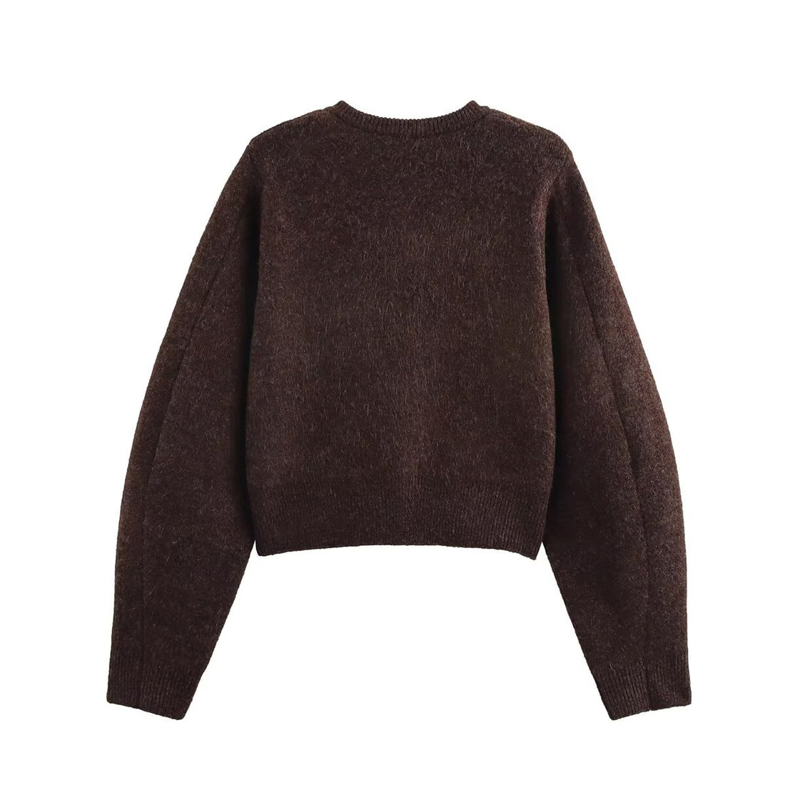Strickset Damen | Strickjacke & A-Linien-Rock in Braun