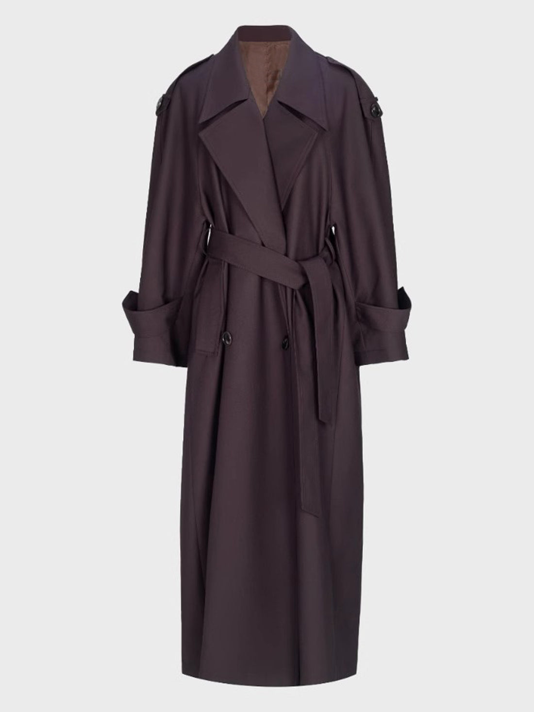 Extra langer Trenchcoat Damen | Eleganter Mantel in Braun & Schwarz