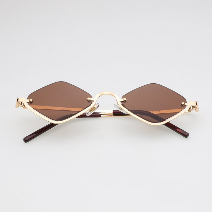 Vintage Sonnenbrille Damen | Kleine Polygon-Sonnenbrille