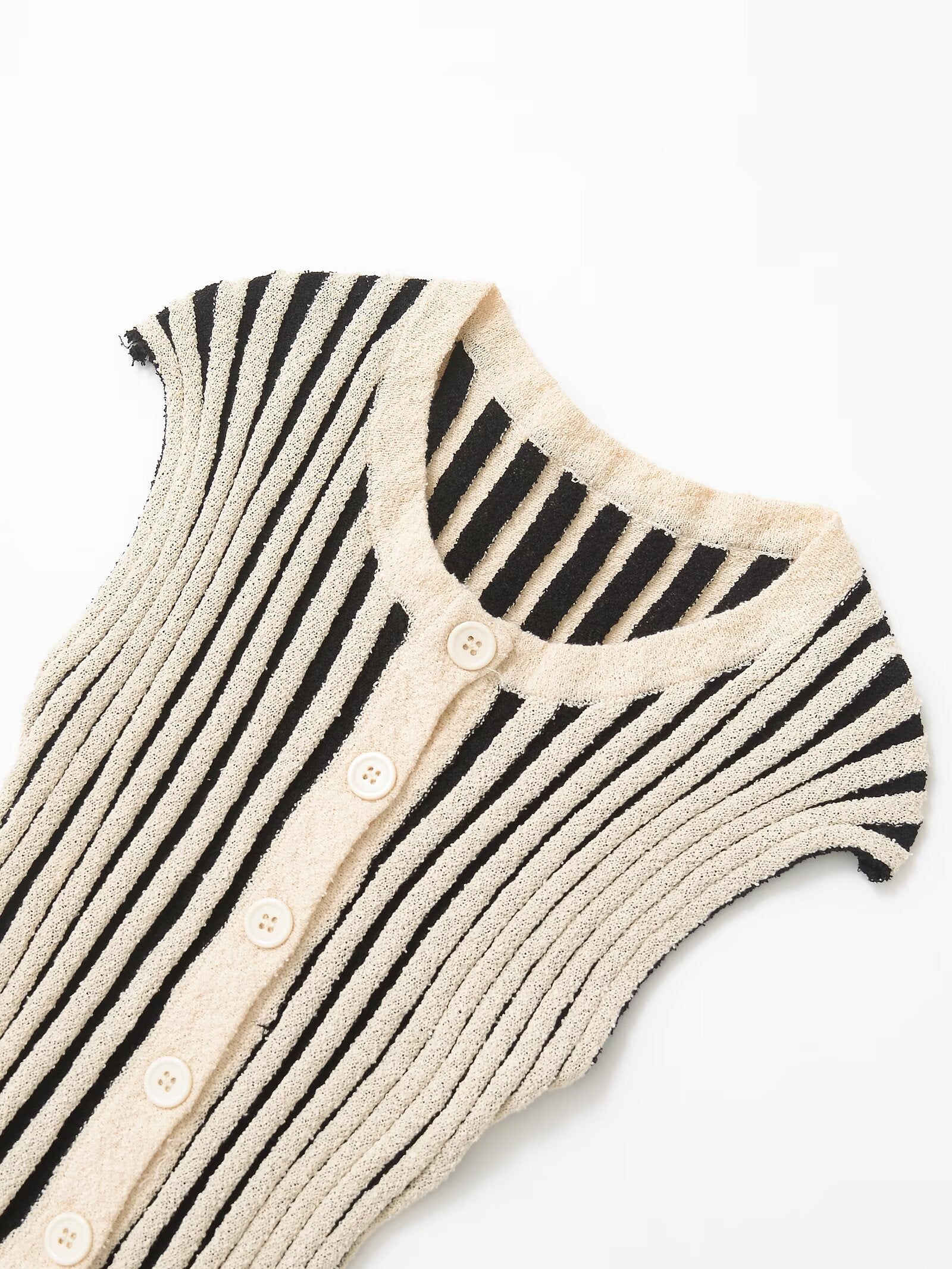 Zweiteiler-Set mit Streifen aus weichem Feinstrick