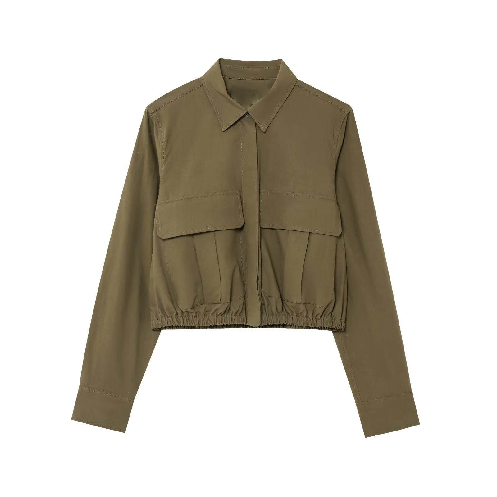 Zweiteiliges Set Damen | Kurze Jacke & Shorts in Khaki