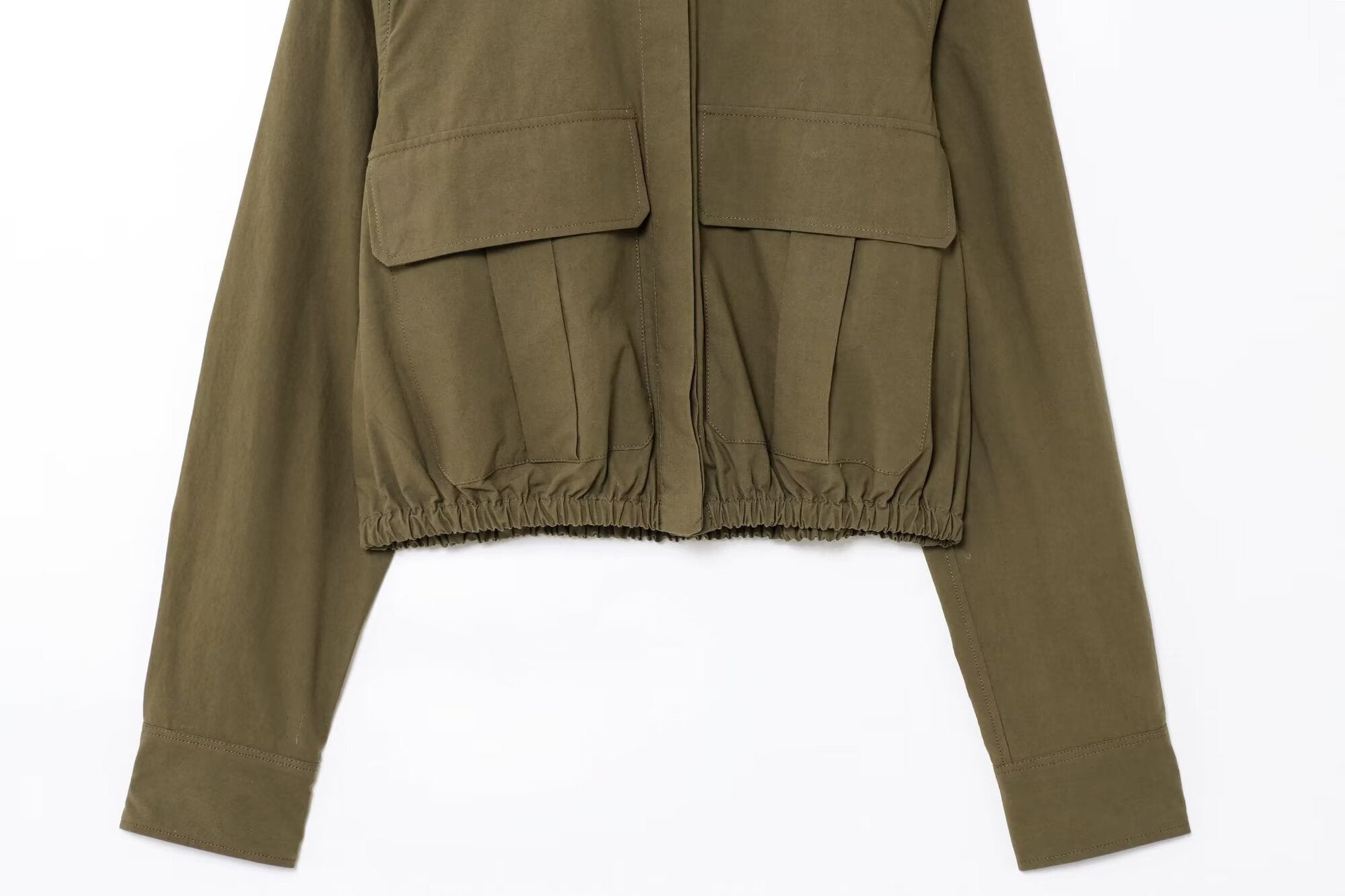 Zweiteiliges Set Damen | Kurze Jacke & Shorts in Khaki