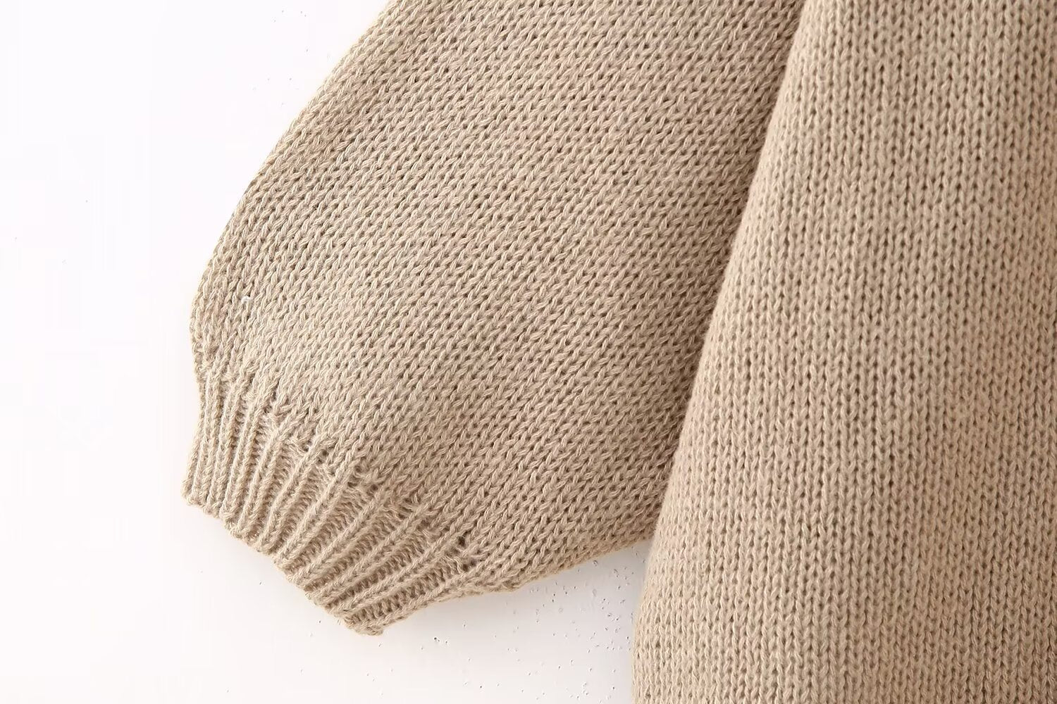 Oversize Cardigan Damen | Beiger Strickcardigan Cozy Look