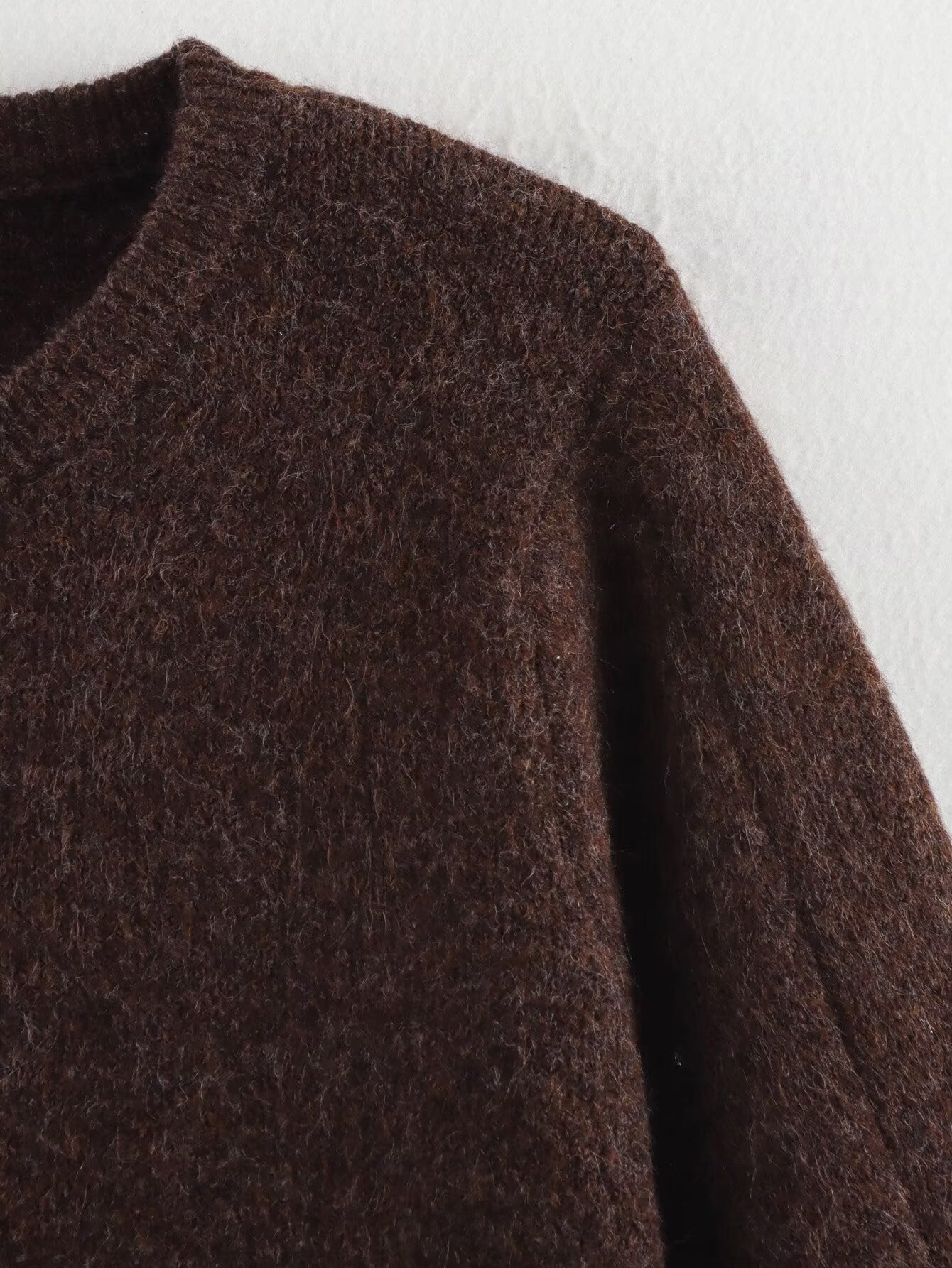 Strickset Damen | Strickjacke & A-Linien-Rock in Braun