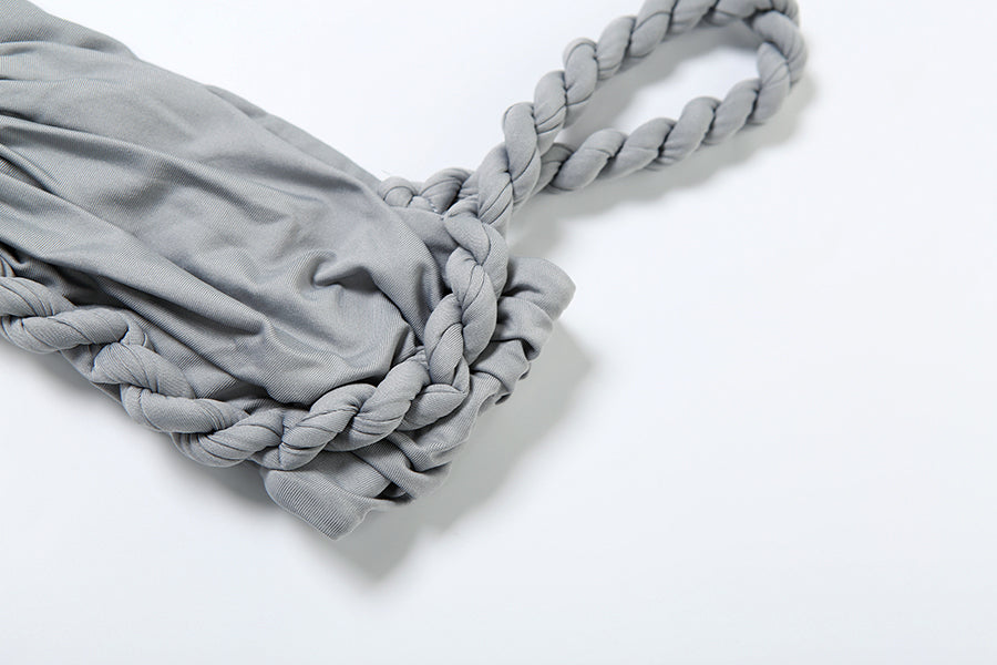 Gerüschtes Zweiteiler-Set mit Crop Top und Maxirock