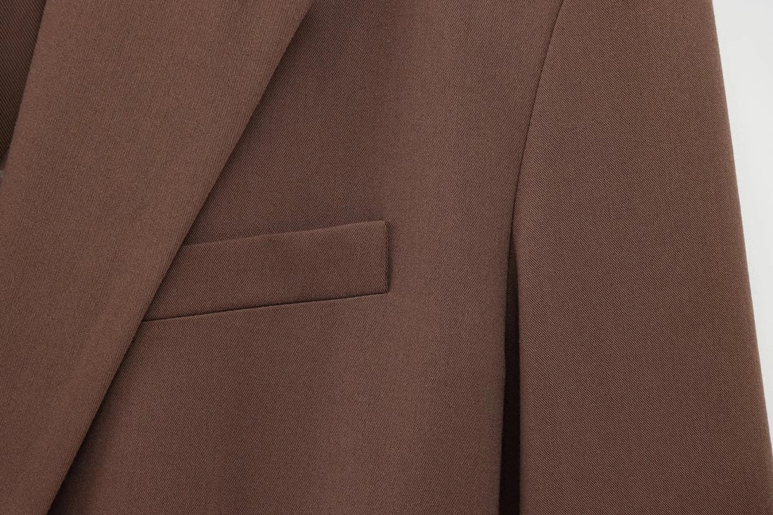 Eleganter Zweiteiler Damen | Blazer & Hose in Braun