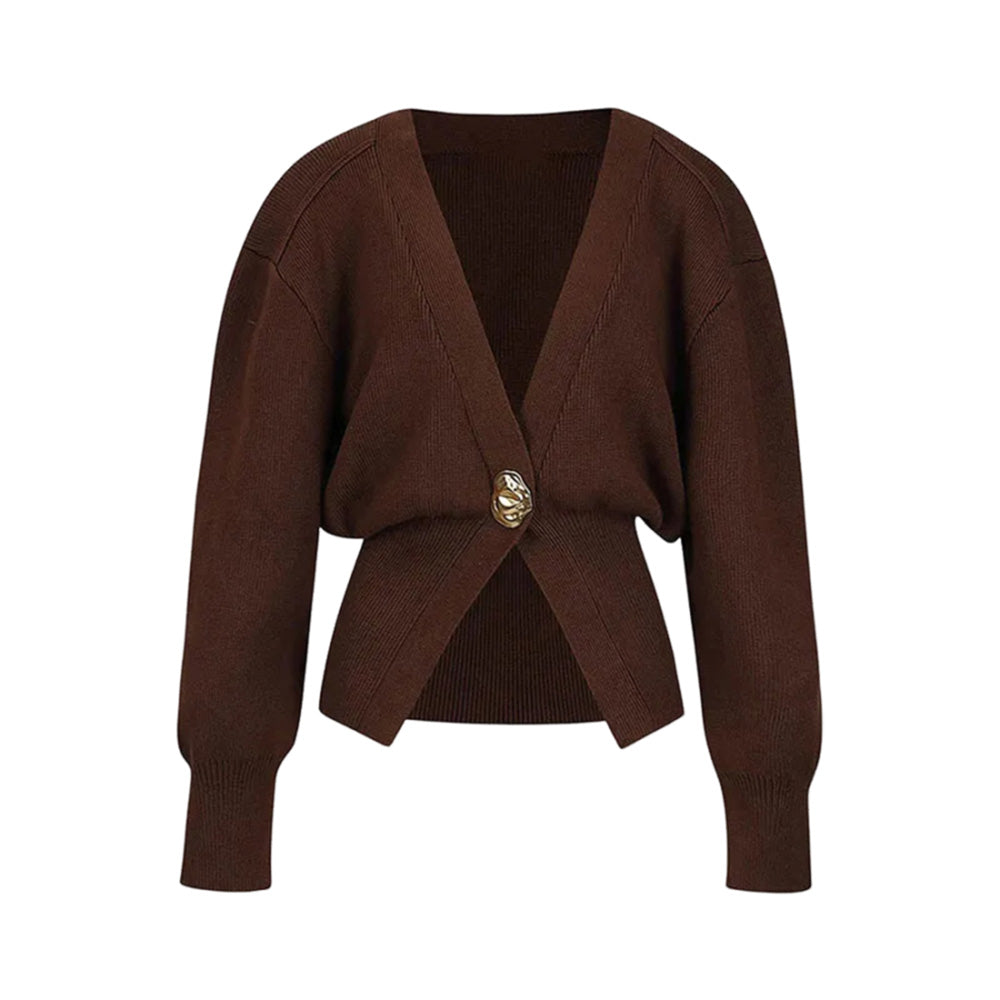 Elegante Strickjacke mit außergewöhnlichem Knopf