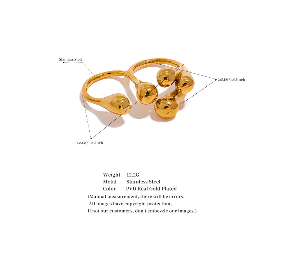 Moderner VITAL-Ring mit Design | Damen-Ring Gold & Silber