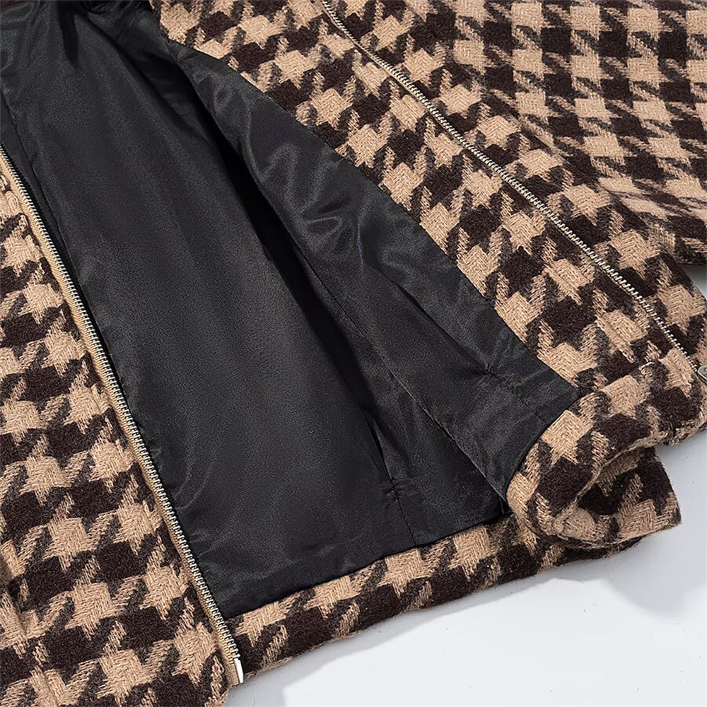 Hahnentritt Zweiteiler Damen | Trend-Set Pullover & Shorts