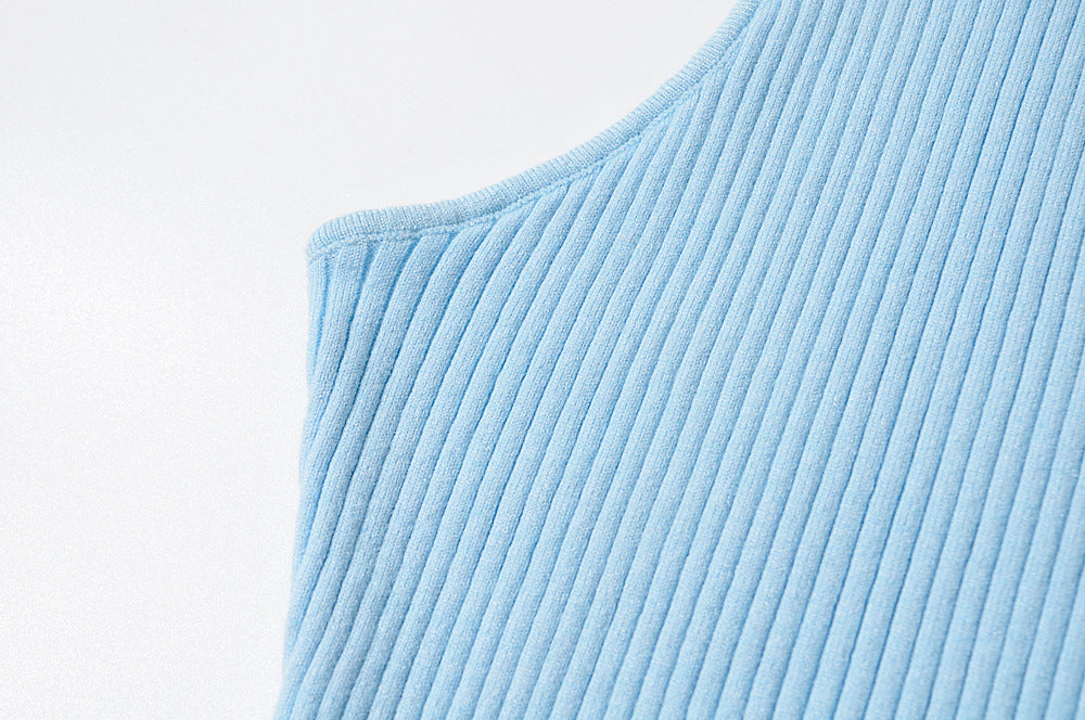 Ärmelloser Body Damen | Slim-Fit Rippenbody mit Stehkragen