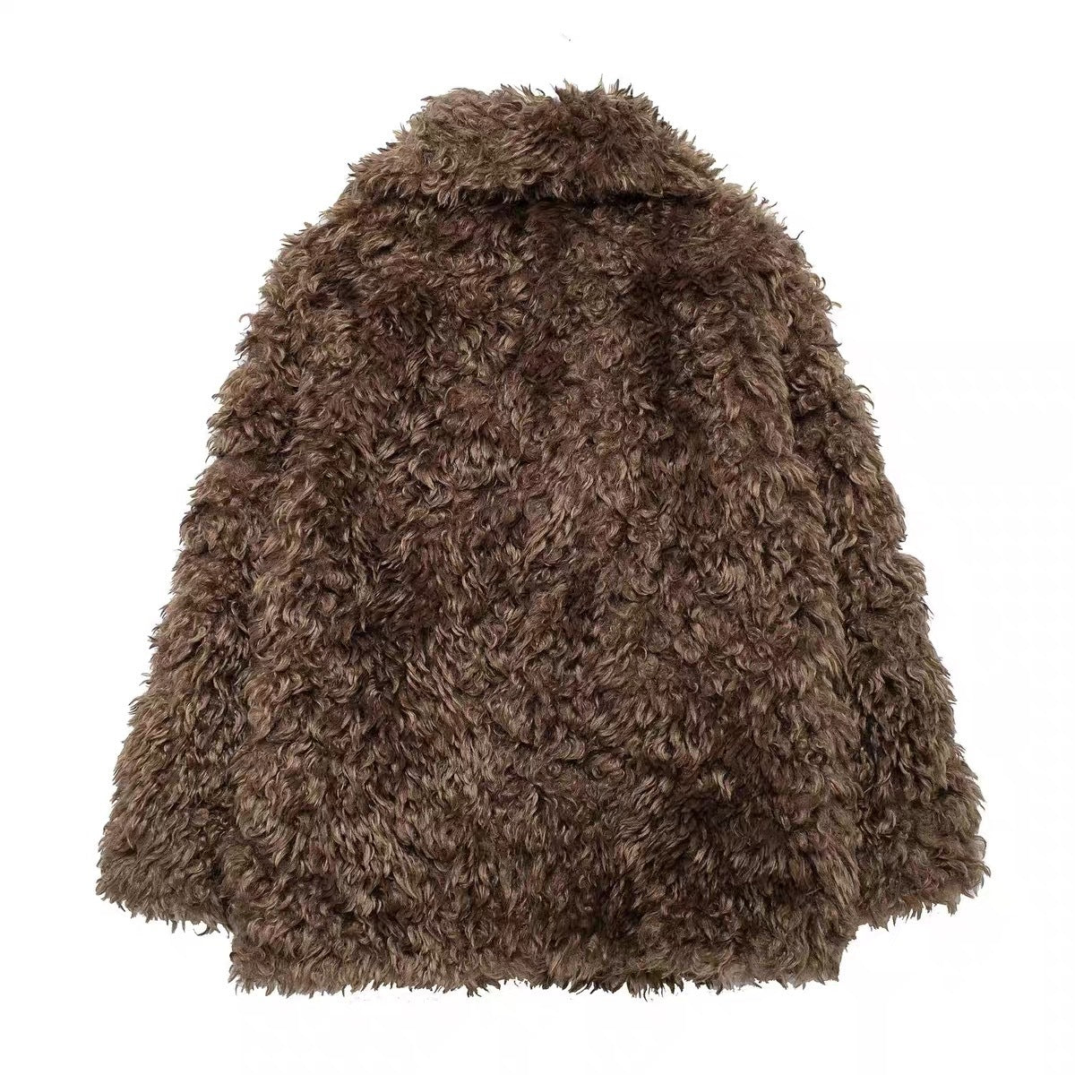 Kuscheliger Teddy-Mantel in Braun | Faux Fur Mantel Damen