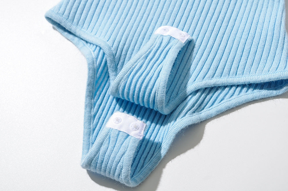 Ärmelloser Body Damen | Slim-Fit Rippenbody mit Stehkragen