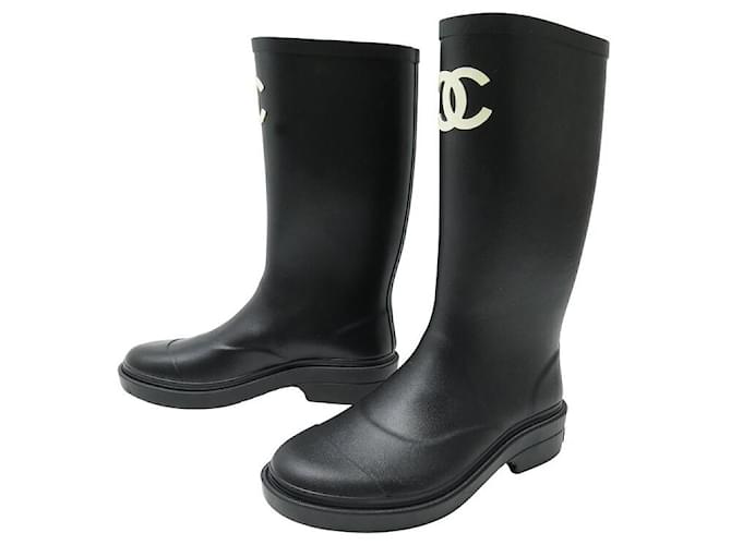 Kniehohe Stiefel Damen | Elegante Regenstiefel in Schwarz