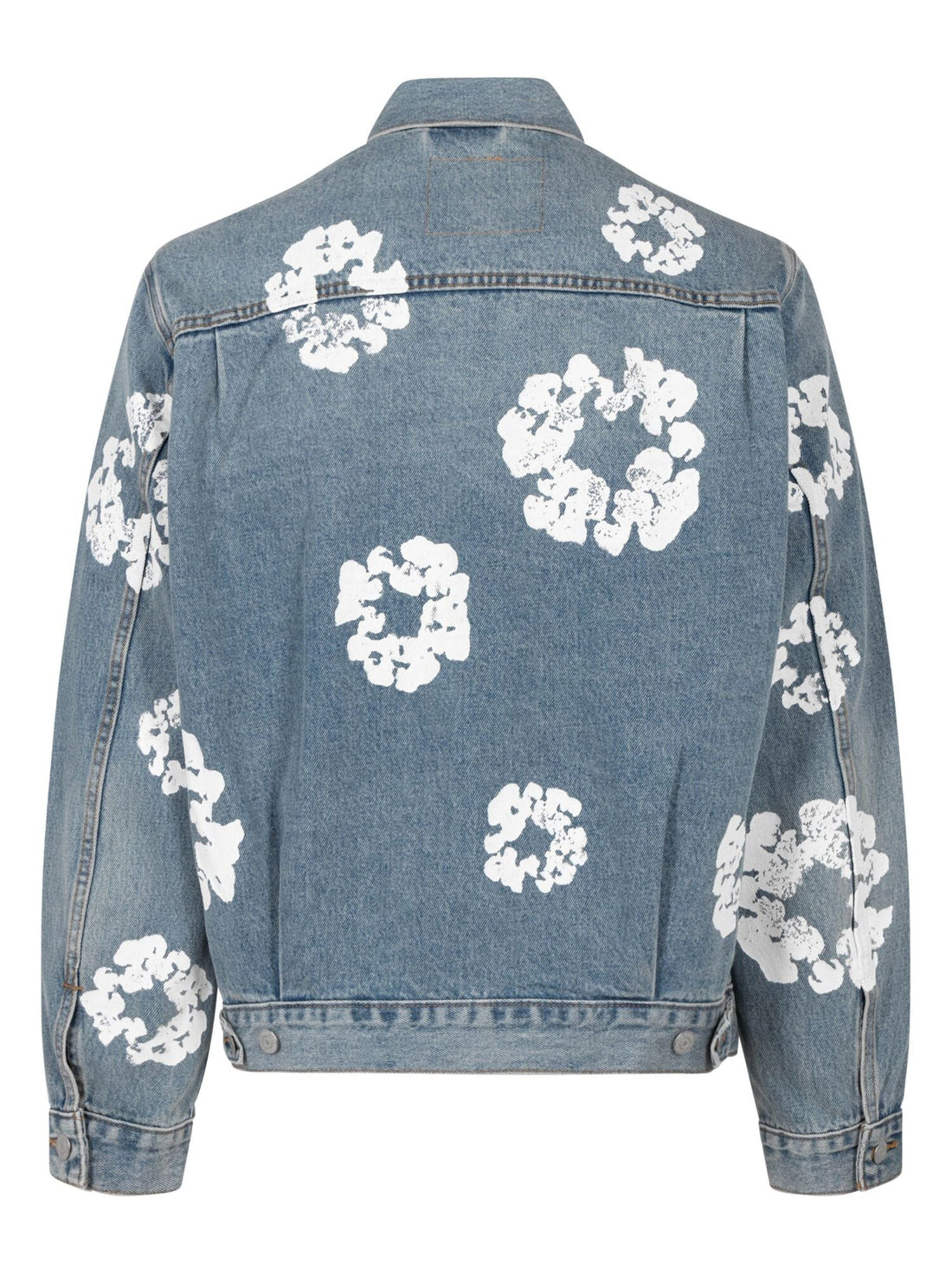 Vintage Jeansjacke Damen | Denim-Jacke mit Blumenprint