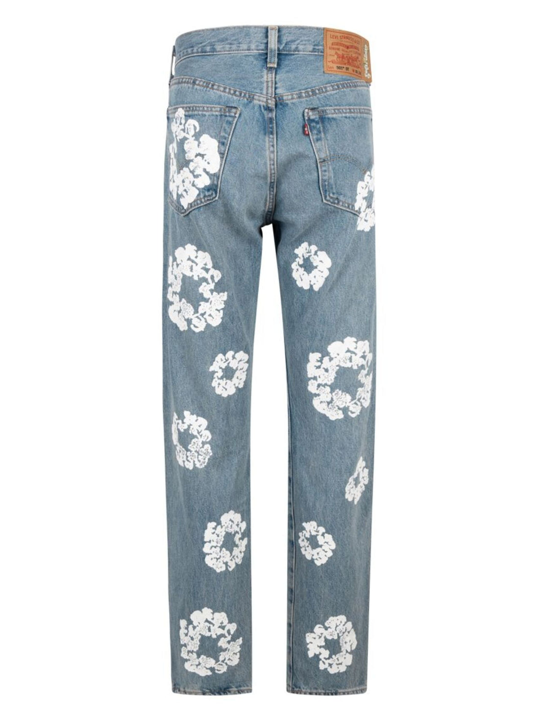 Vintage Jeans Damen | Denim mit Blumenprint