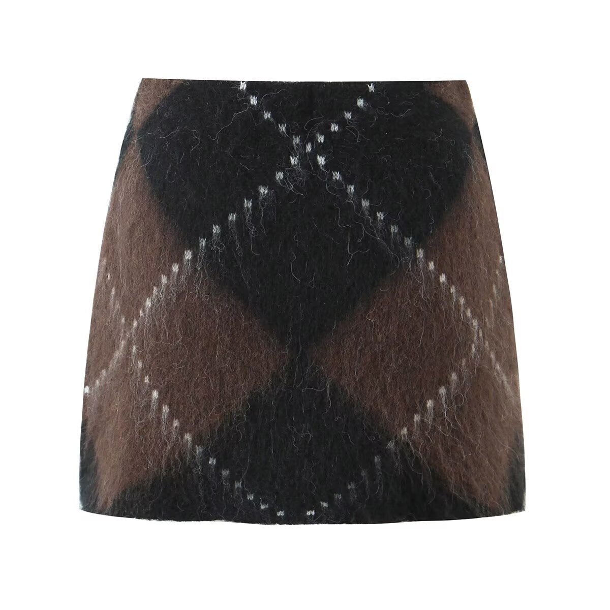 Strick-Set Damen | Pullover & Rock im Argyle Design