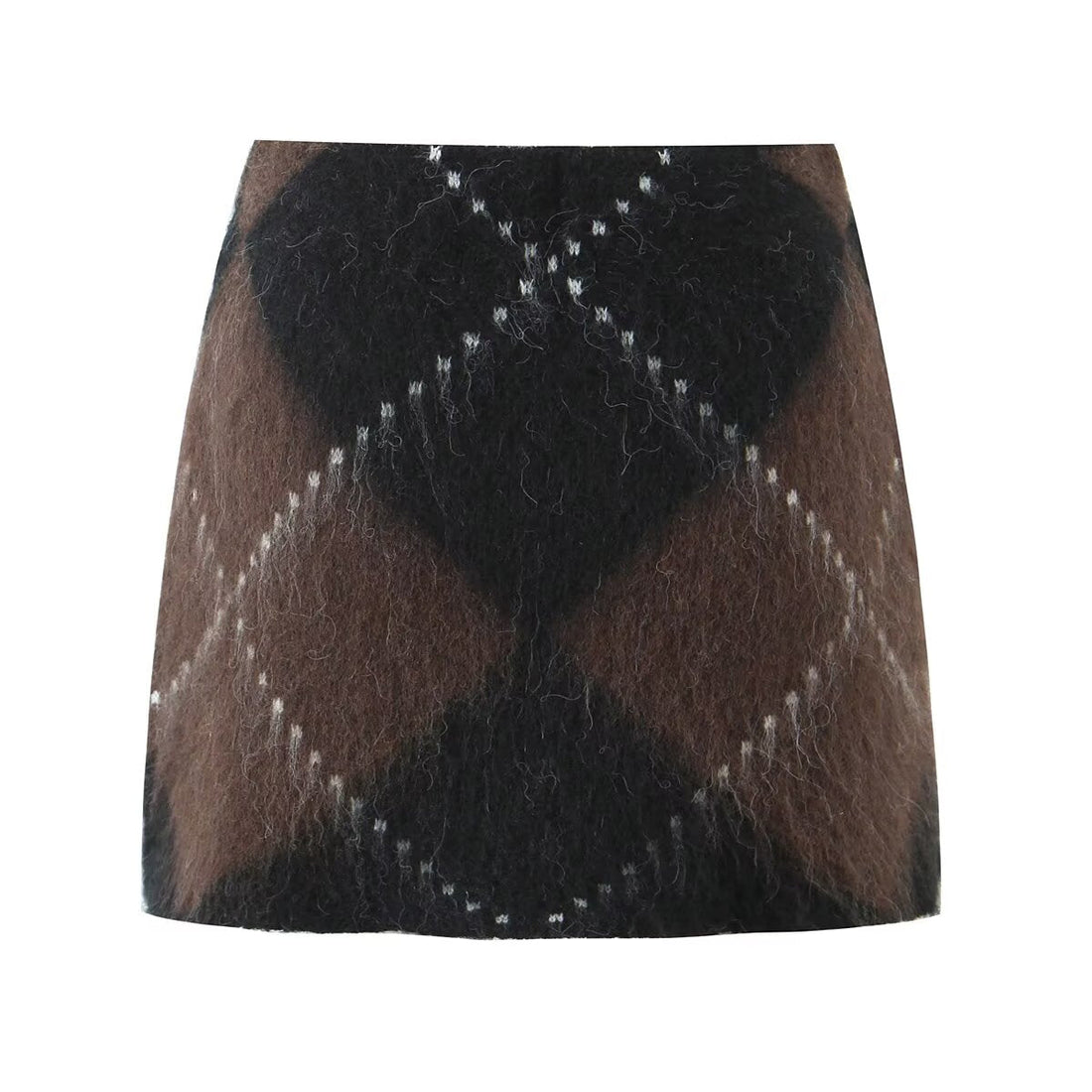 Strick-Set Damen | Pullover & Rock im Argyle Design