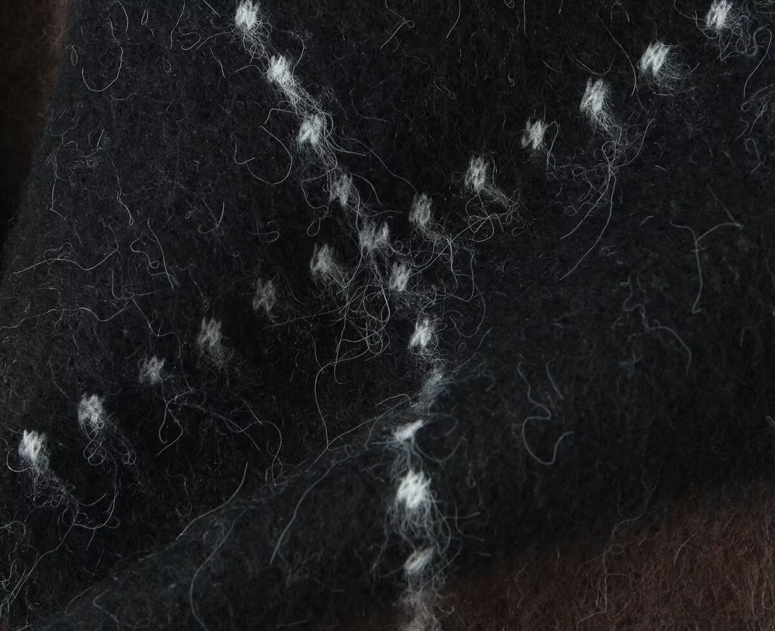 Strick-Set Damen | Pullover & Rock im Argyle Design