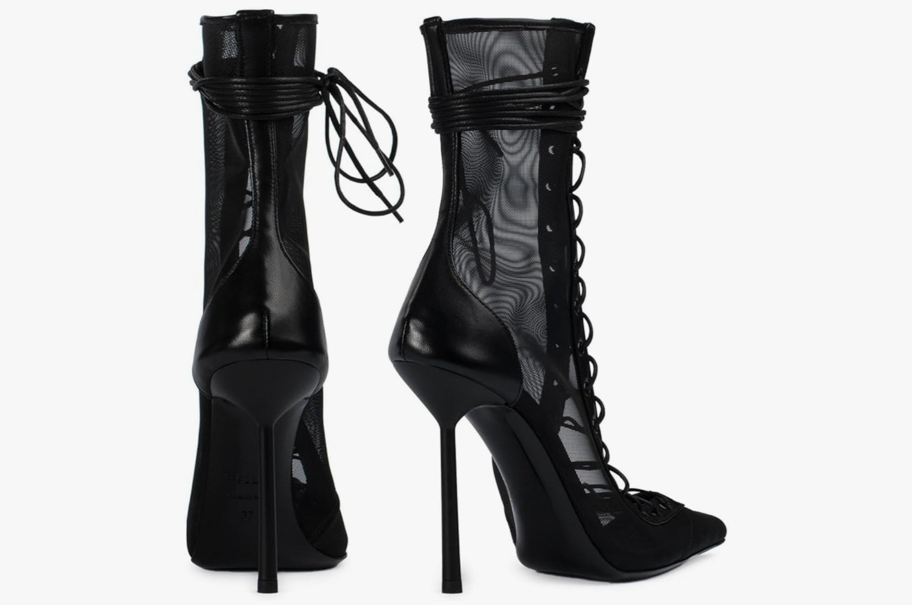 Kniehohe Stiefel Damen | Sexy Mesh-Stiefel mit Schnürung