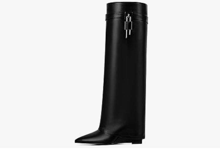 Kniehohe Stiefel Damen | Western Boots mit Stiletto-Absatz