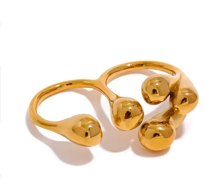 Moderner VITAL-Ring mit Design | Damen-Ring Gold & Silber