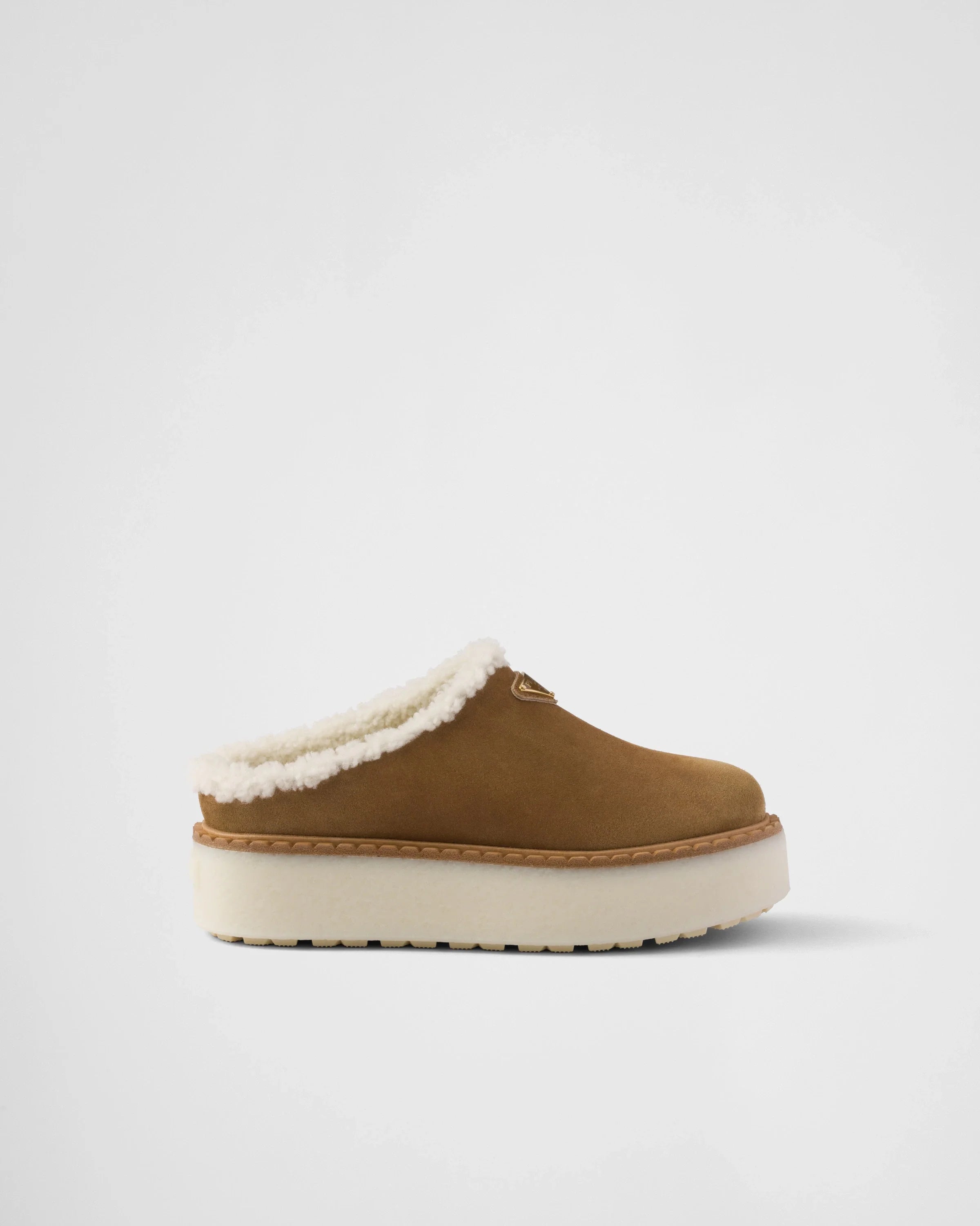 Winter Slipper Damen | Plateau Pantoletten Braun