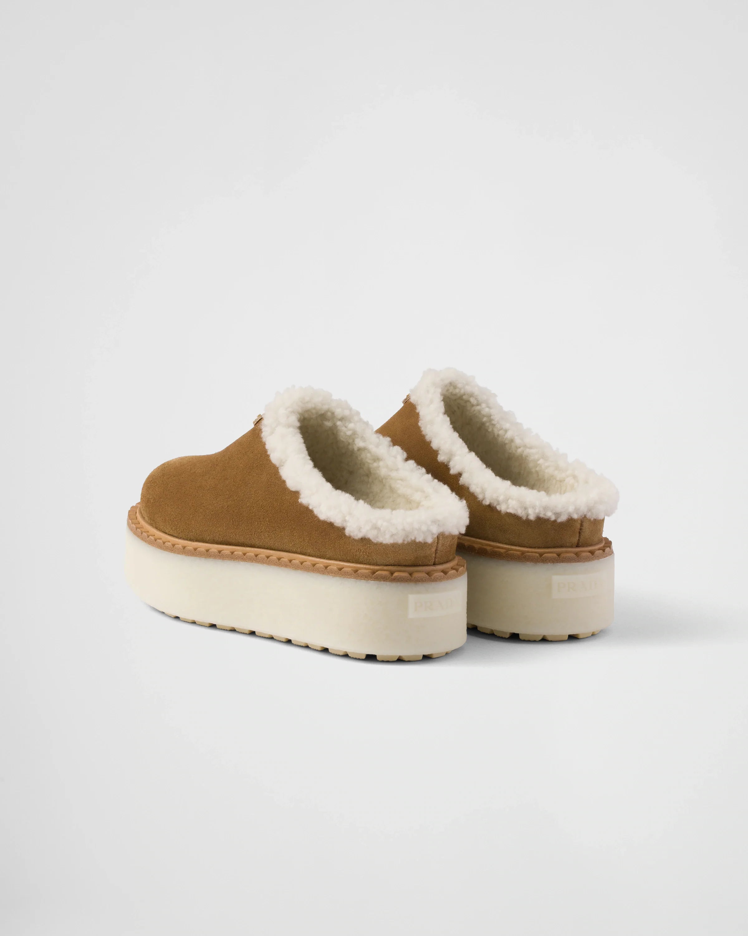 Winter Slipper Damen | Plateau Pantoletten Braun