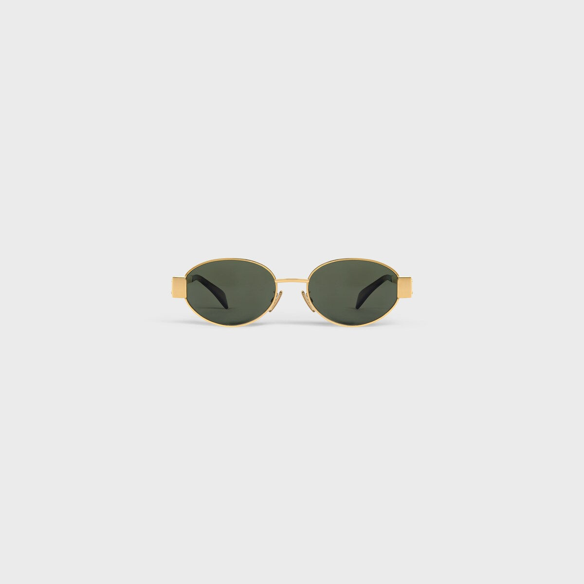 Retro Sonnenbrille Damen | Ovale Metall-Sonnenbrille Gold